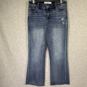 Liverpool Los Angeles The Crop Flare Jeans Women 4/27 (28x25)Blue Denim Med Wash